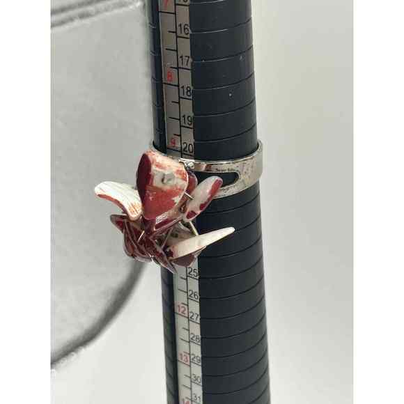 Natural Trochus Shell Beads Shards Adjustable Ring! - Picture 6 of 8